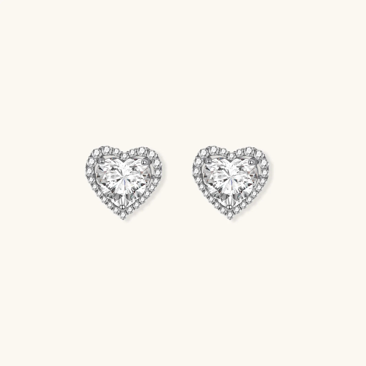 Heart Spark Moissanite Studs